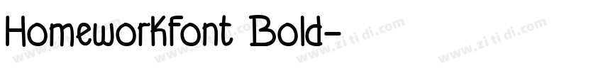 Homeworkfont Bold字体转换